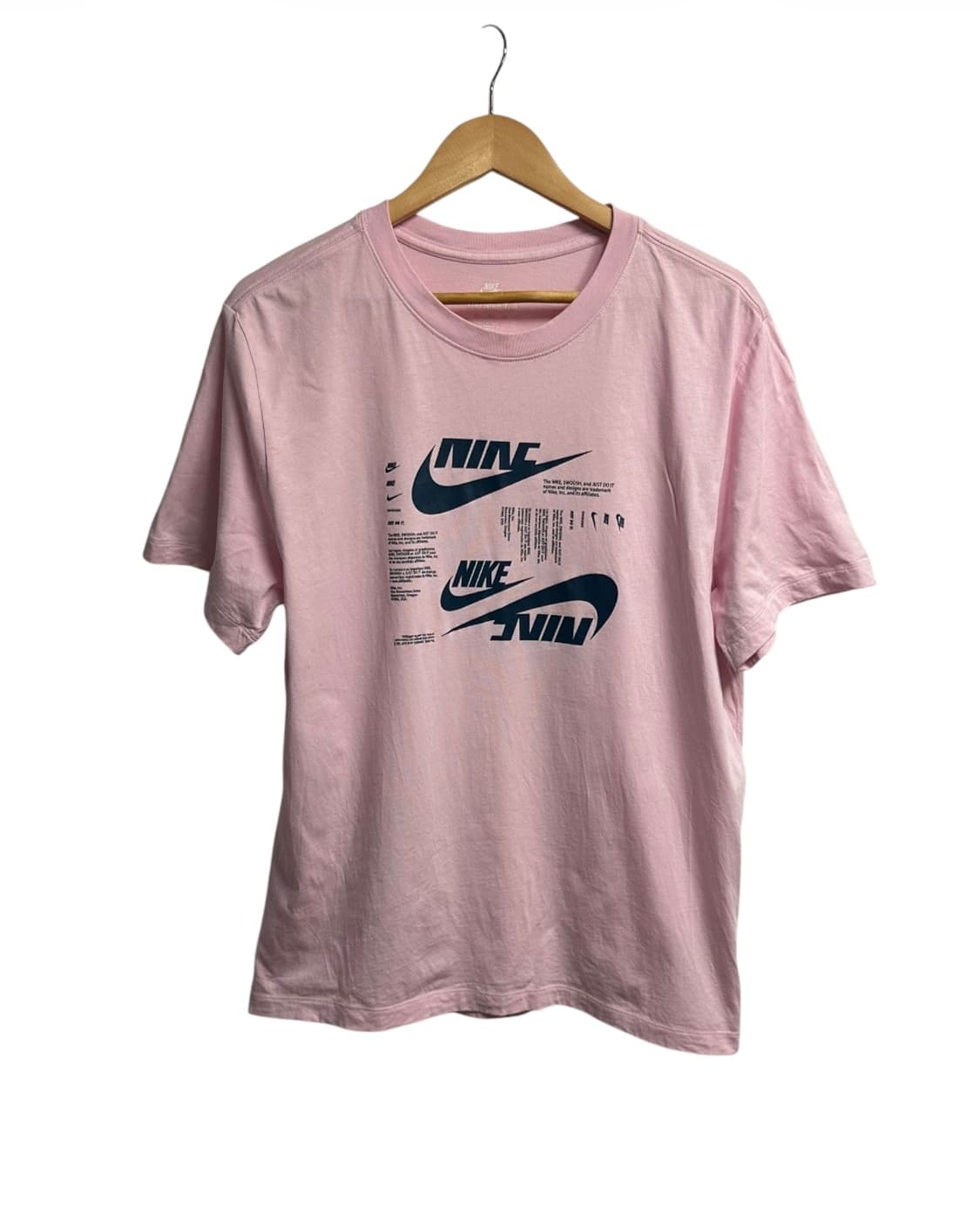 나이키(Nike) 스우시로고 핑크 반팔 티셔츠 XXL 상품이미지1