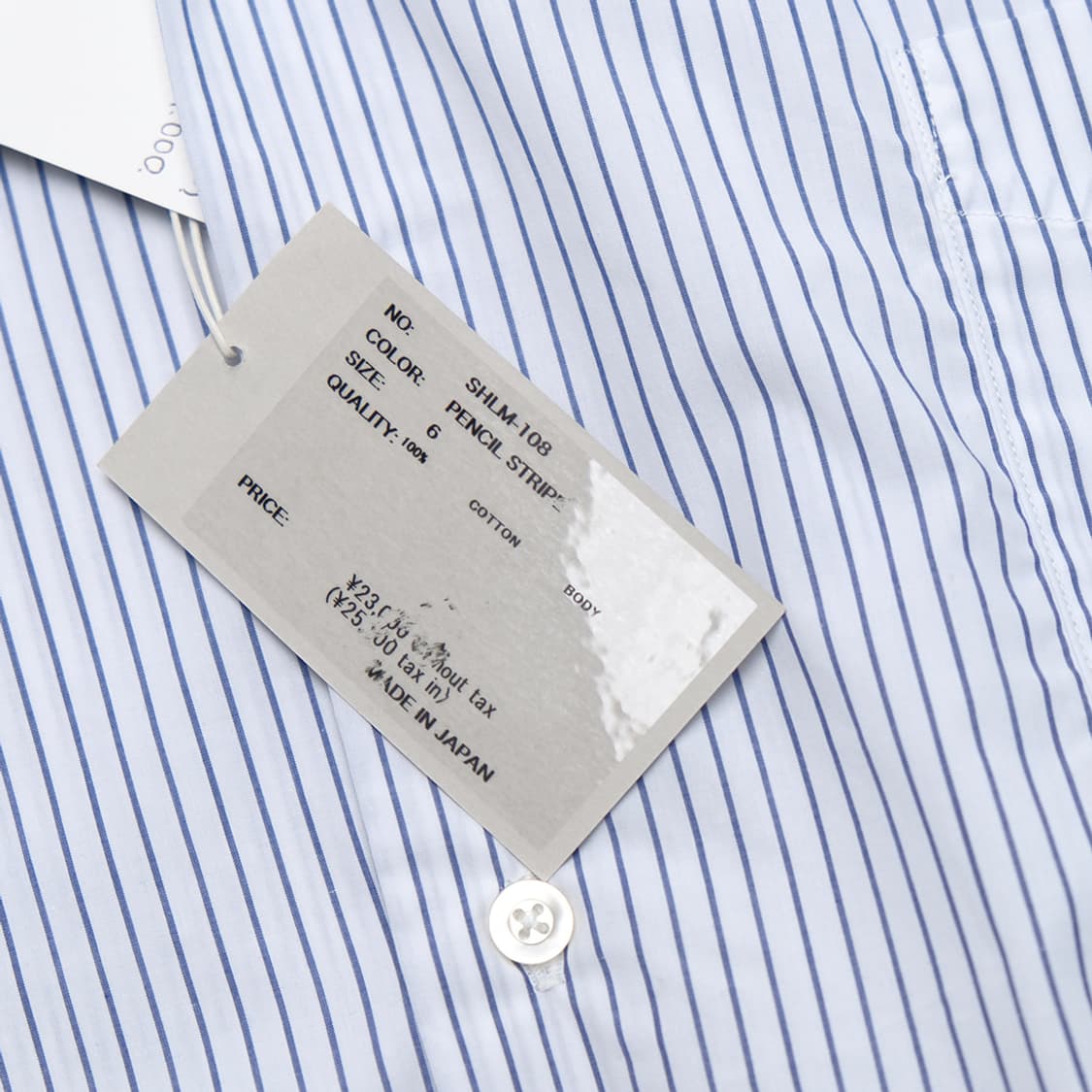 pencil stripe regular collar shirt  상품이미지6
