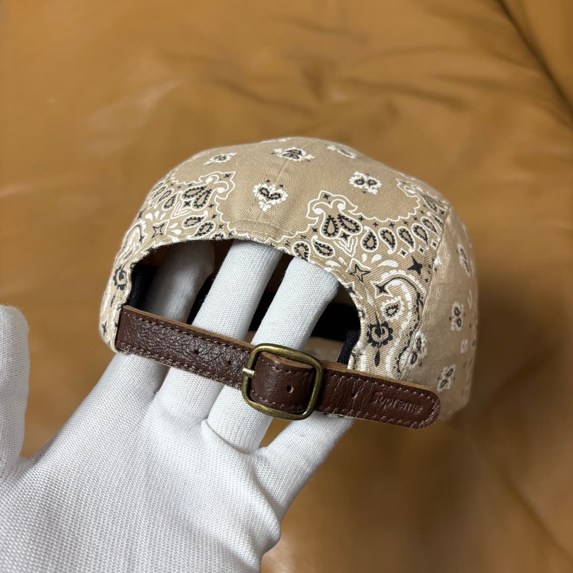 슈프림 캠프캡 모자 박스로고 21ss 반다나 탄 상품이미지8