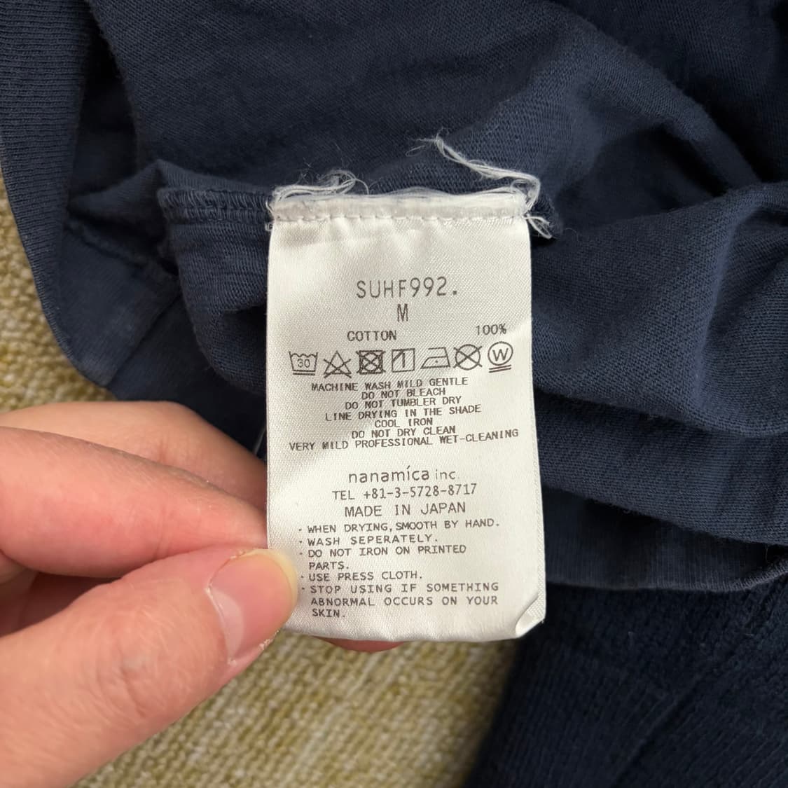 나나미카 nananica 로고 네이비 롱슬리브 티셔츠(M) 상품이미지6