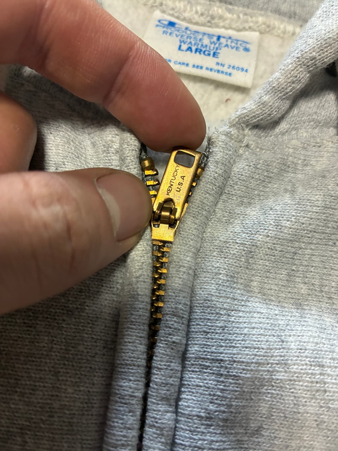 L) 챔피온 리버스위브 후드집업 라이트 그레이 상품이미지3