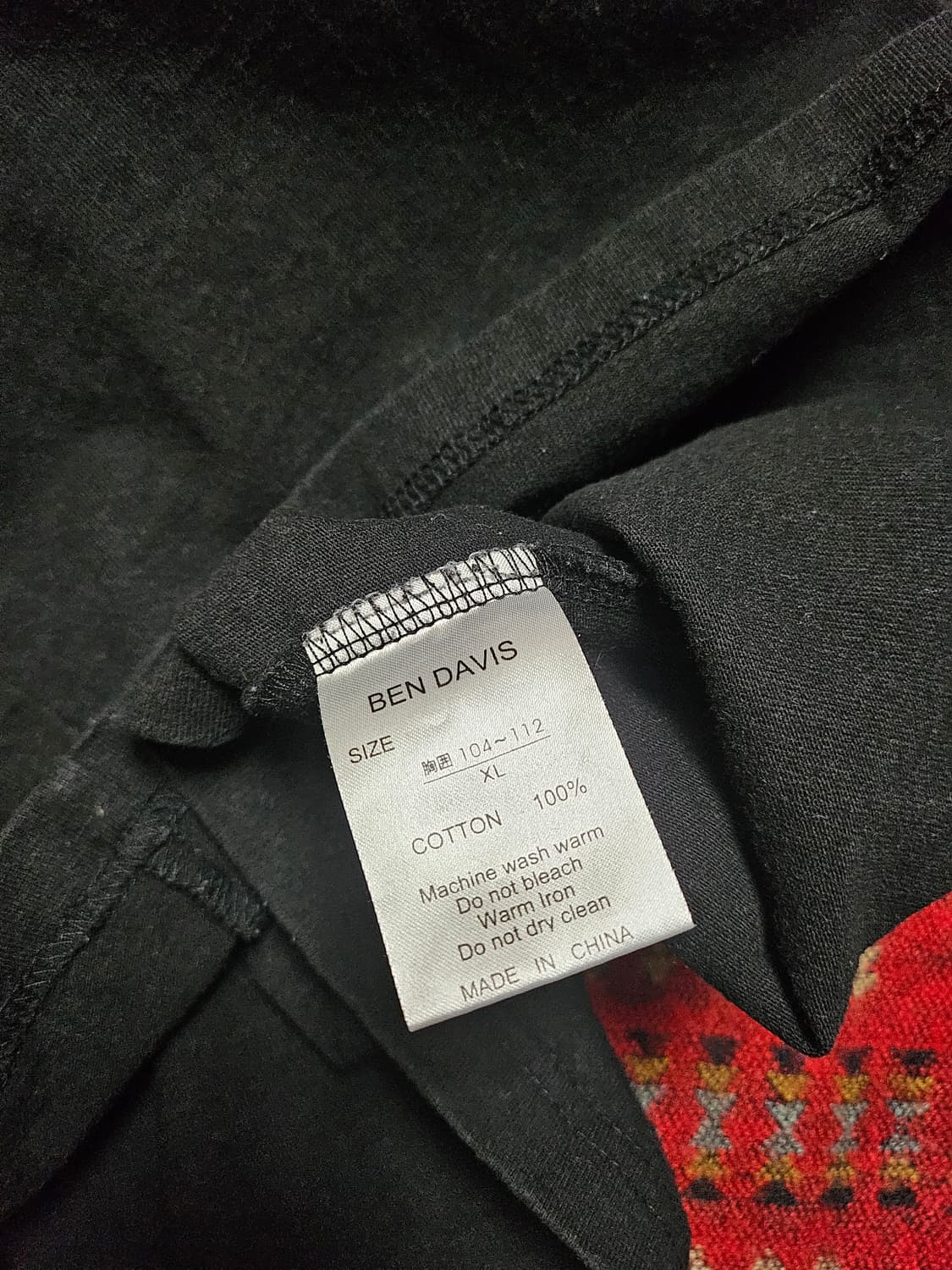 벤데이비스 블랙 포켓 롱 슬리브 XL 상품이미지5