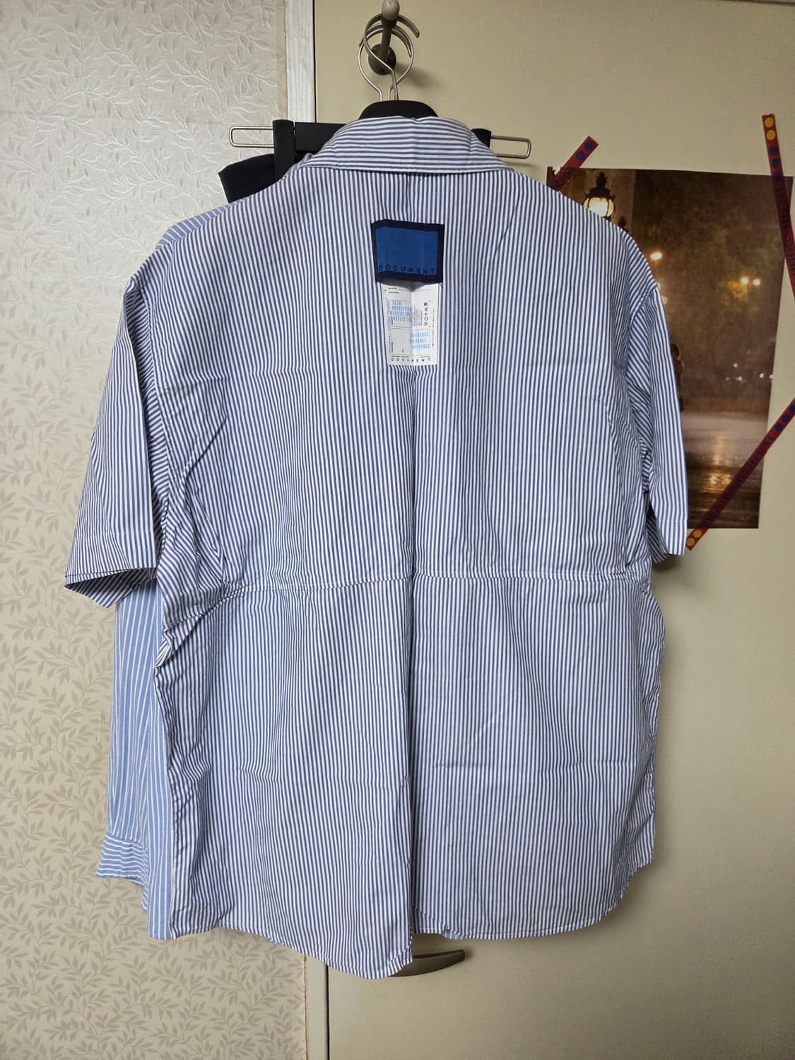 도큐먼트 백로고 반팔 셔츠(BACK LOGO STRIPED HALF SH 상품이미지4