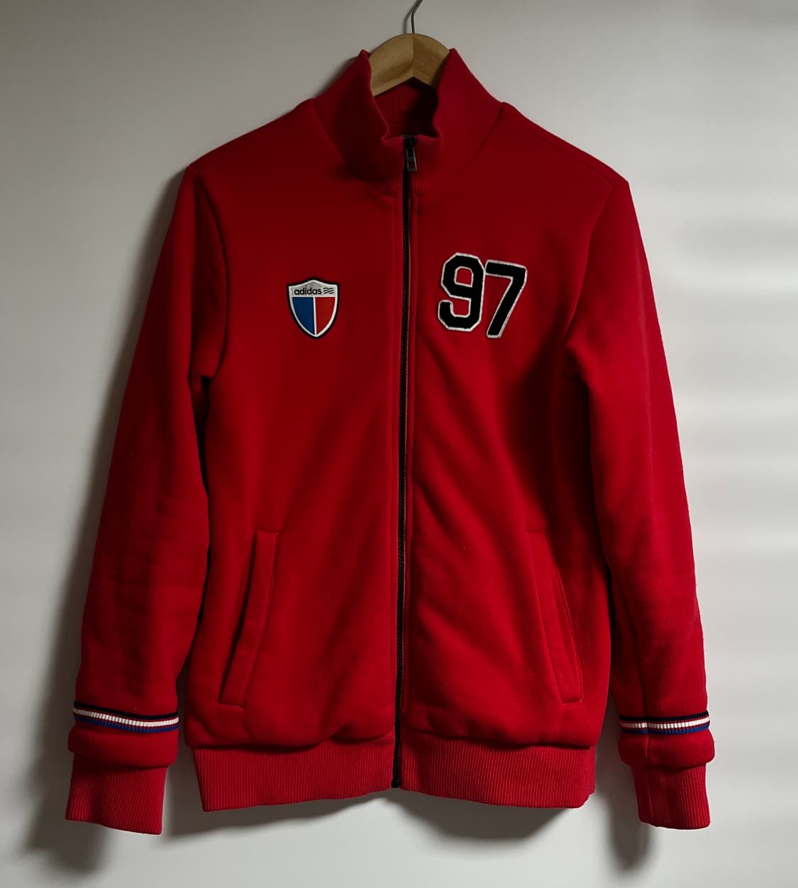 공용 아디다스 파이어버드 패치 니트 집업 트랙탑 M 상품이미지1