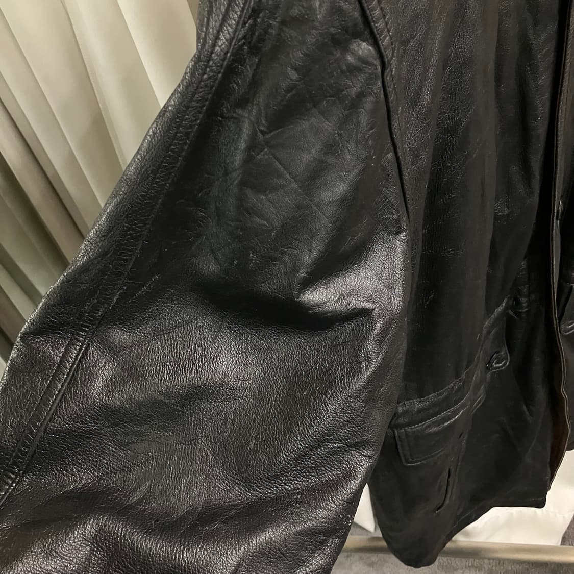 지아니 발렌티노 블랙 양가죽 카코트 L 상품이미지6