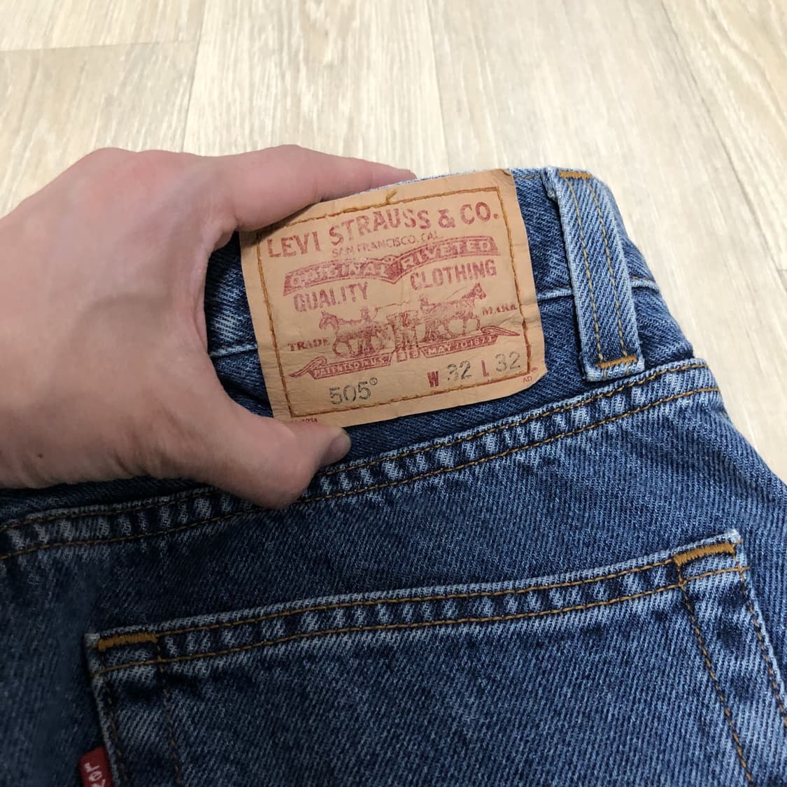 (31) 00's 리바이스 Levi's 505 레귤러핏 연청 워시드 데님 상품이미지9