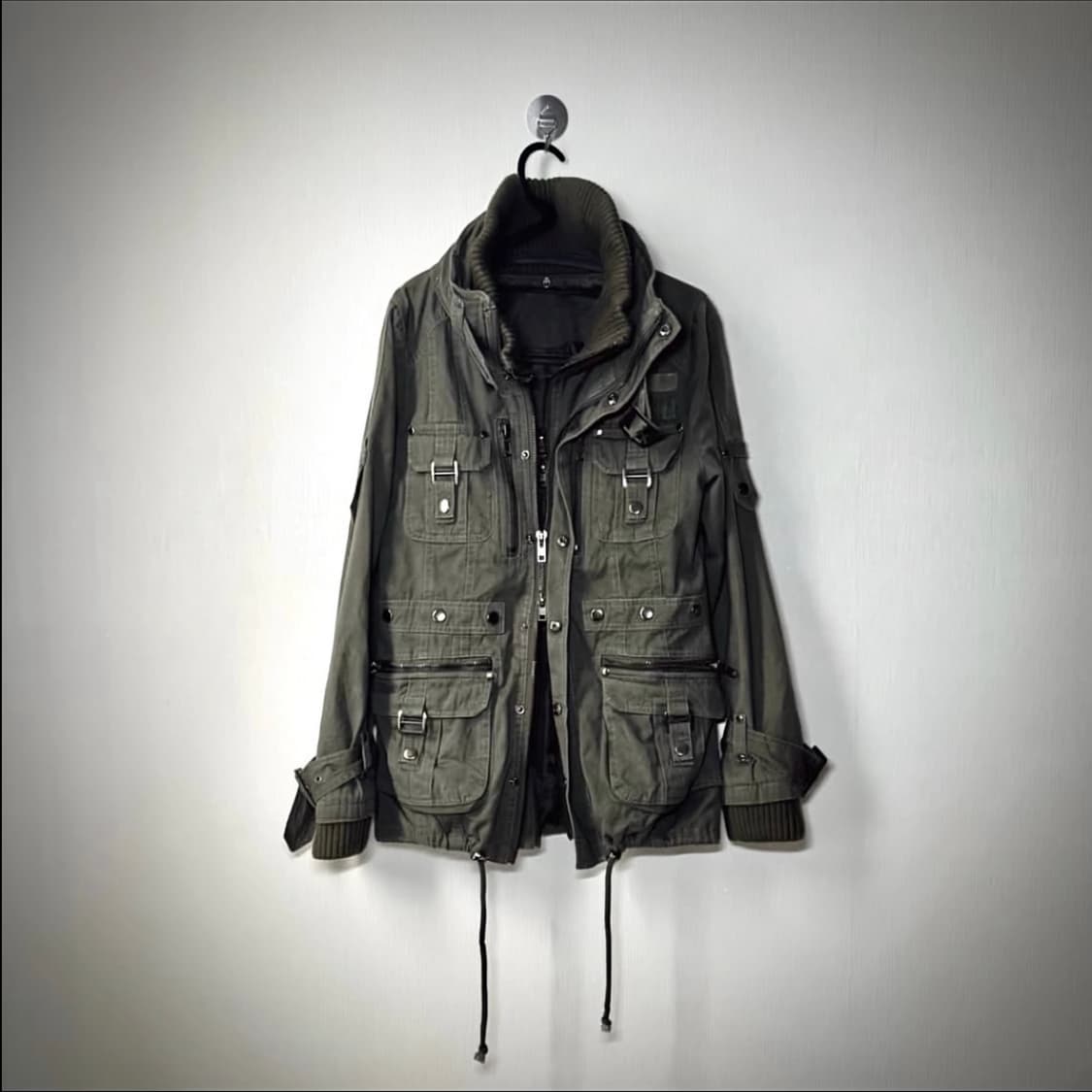 고스트오브할렘 아카이브 하이넥 투카라 2way 스터드 버클 자켓 y2K 상품이미지2