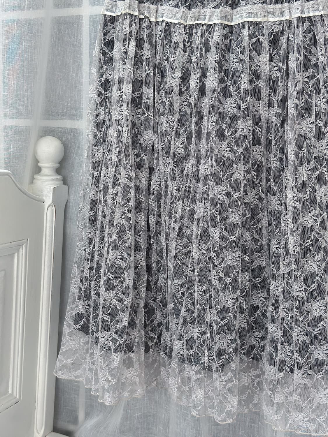 Floral See-Through Layered Skirt 0220 상품이미지4