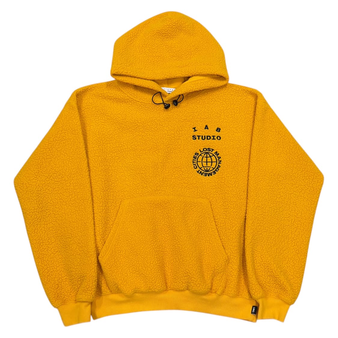 아이앱 스튜디오 x LMC 보아 플리스 후드티 옐로우 L 상품이미지1