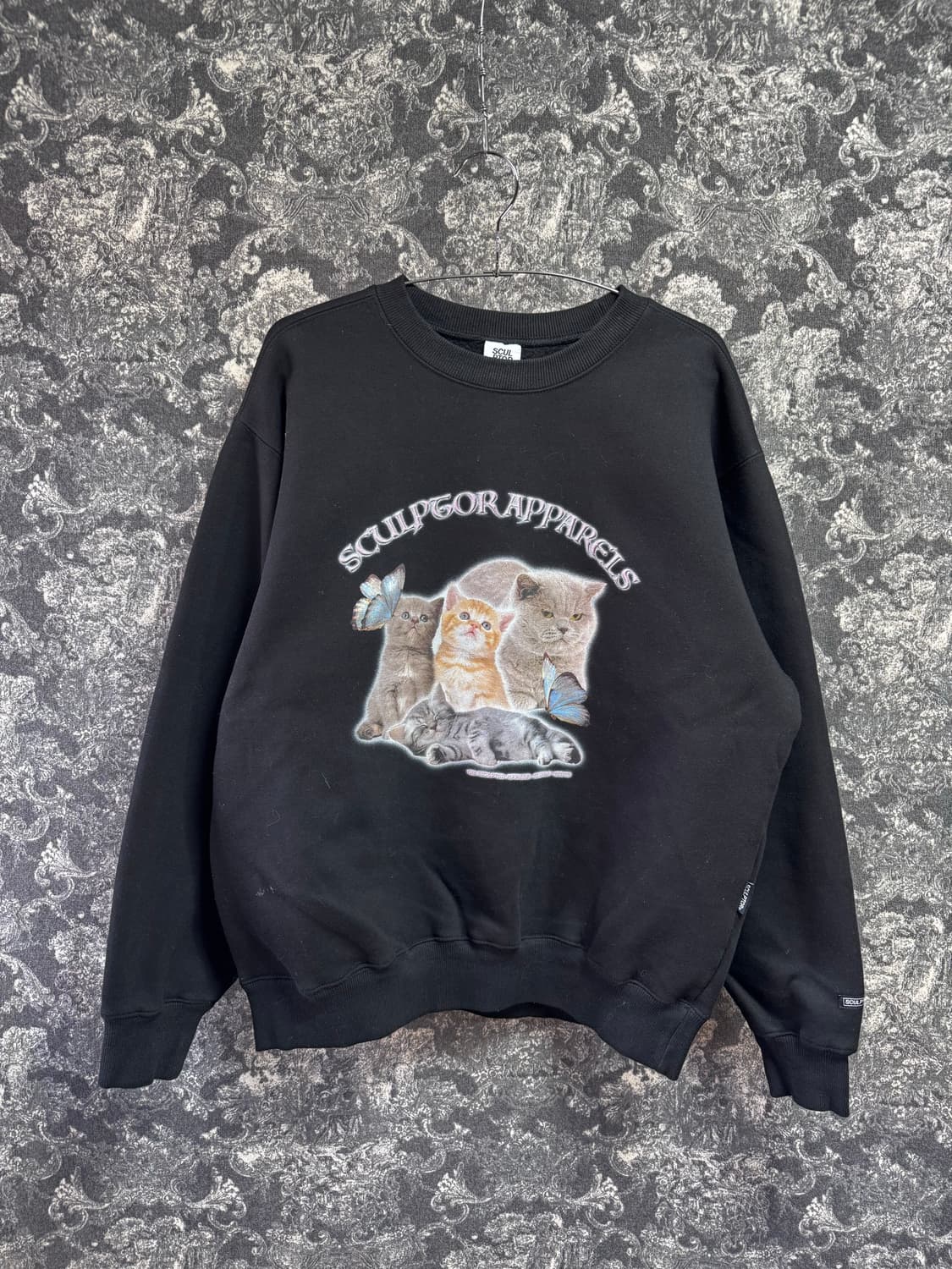 sculptor 스컬프터 고양이 프린팅 맨투맨 상품이미지2