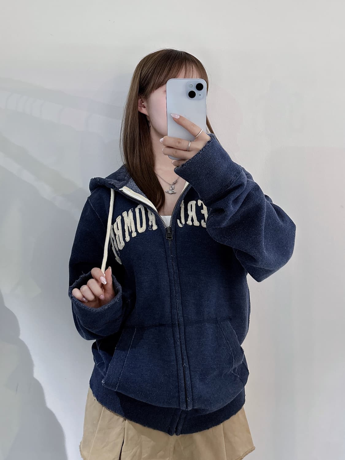 아베크롬비 빅로고 헤비스웻 후드집업 상품이미지1