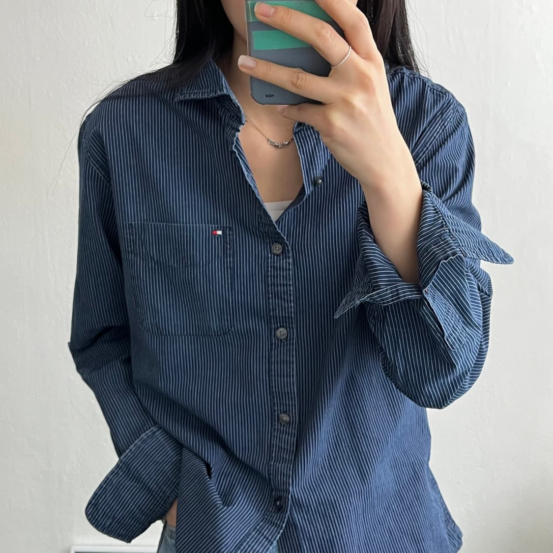 M ) 타미힐피거셔츠 스트라이프셔츠 A1616 상품이미지3