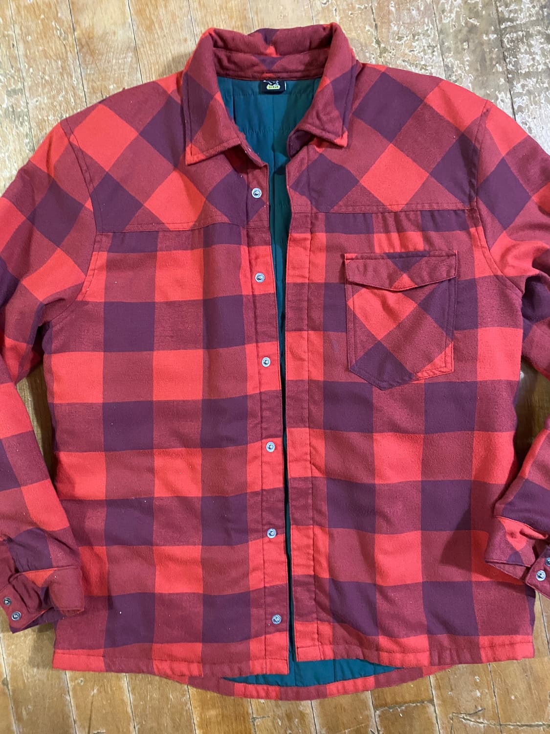 Salewa 누빔 레드 체크 셔츠 남방 ( 105 ) 상품이미지1