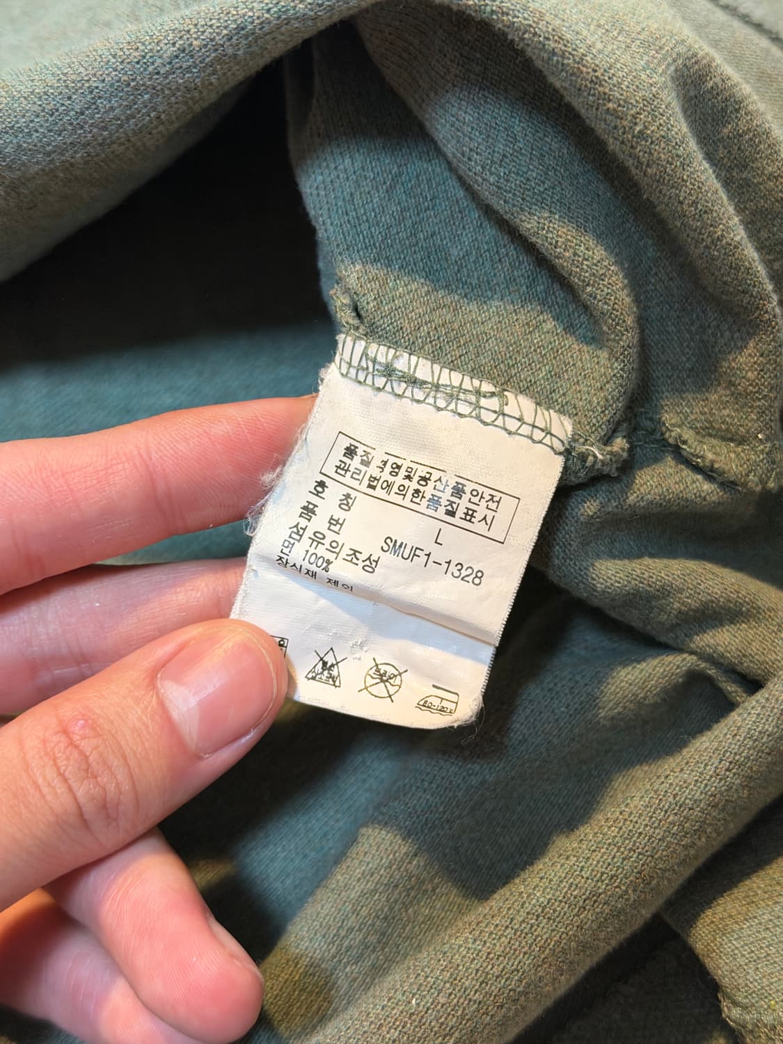 폴로 랄프로렌 빅포니 가죽패치 롱슬리브 카라티 올리브 상품이미지3