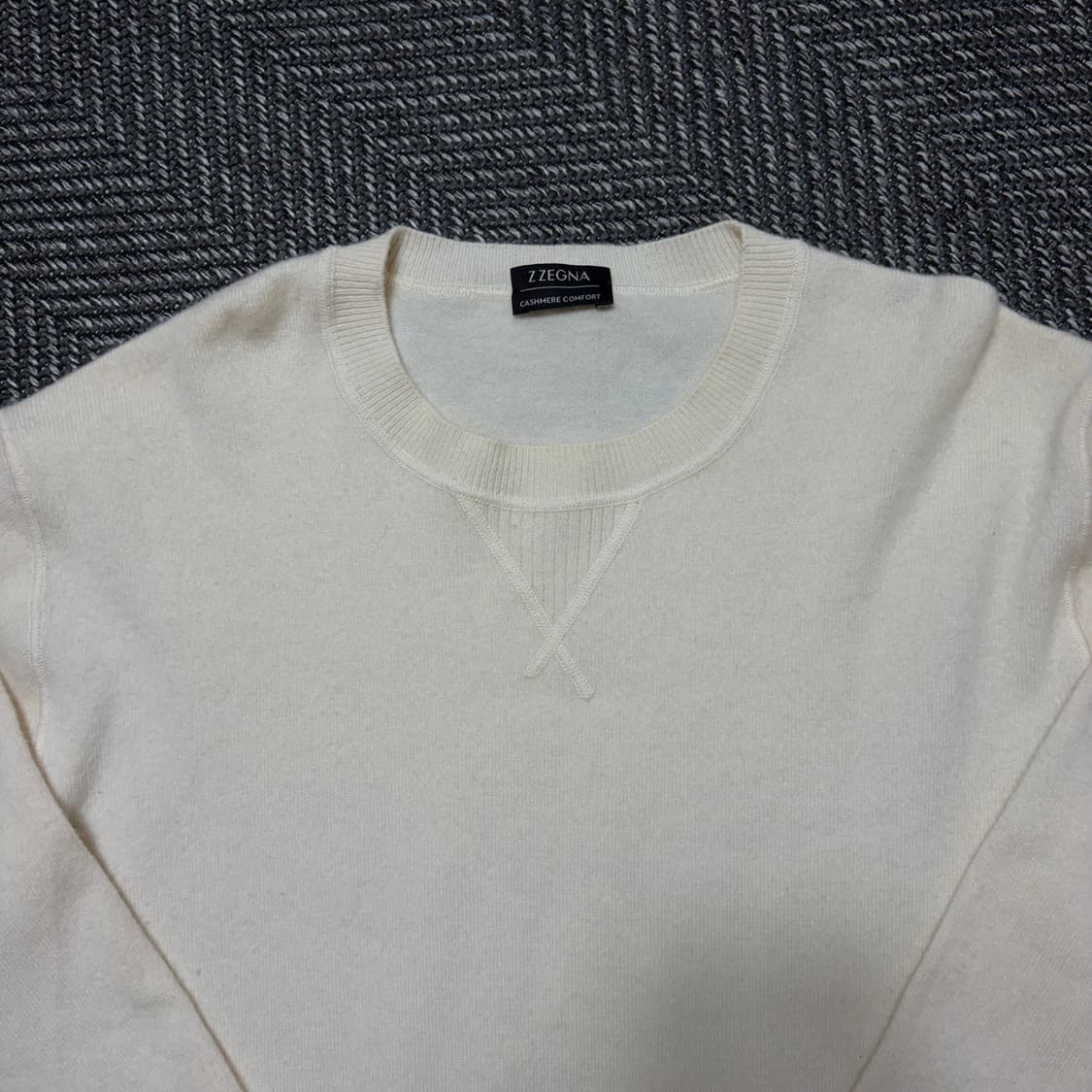 Z 제냐 캐시미어 니트 아이보리(XL) 상품이미지3