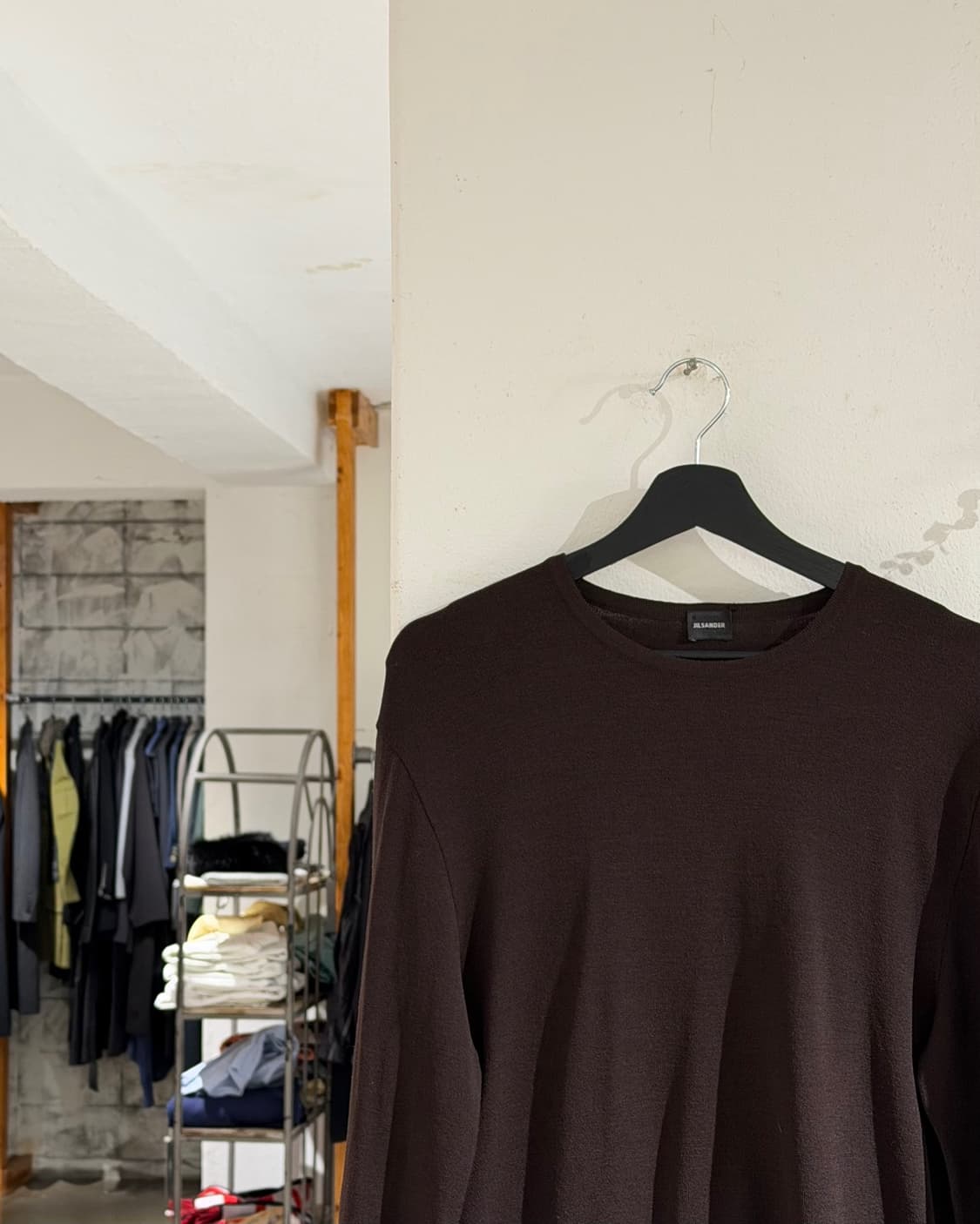 질샌더 다크브라운 베이직 울 니트 스웨터 상품이미지2