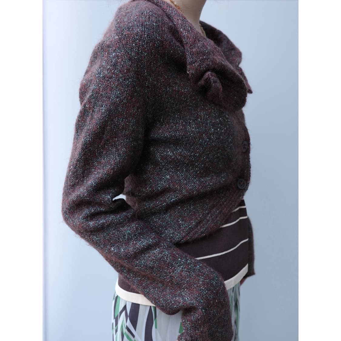 빈티지 브라운 니트 가디건 상품이미지2