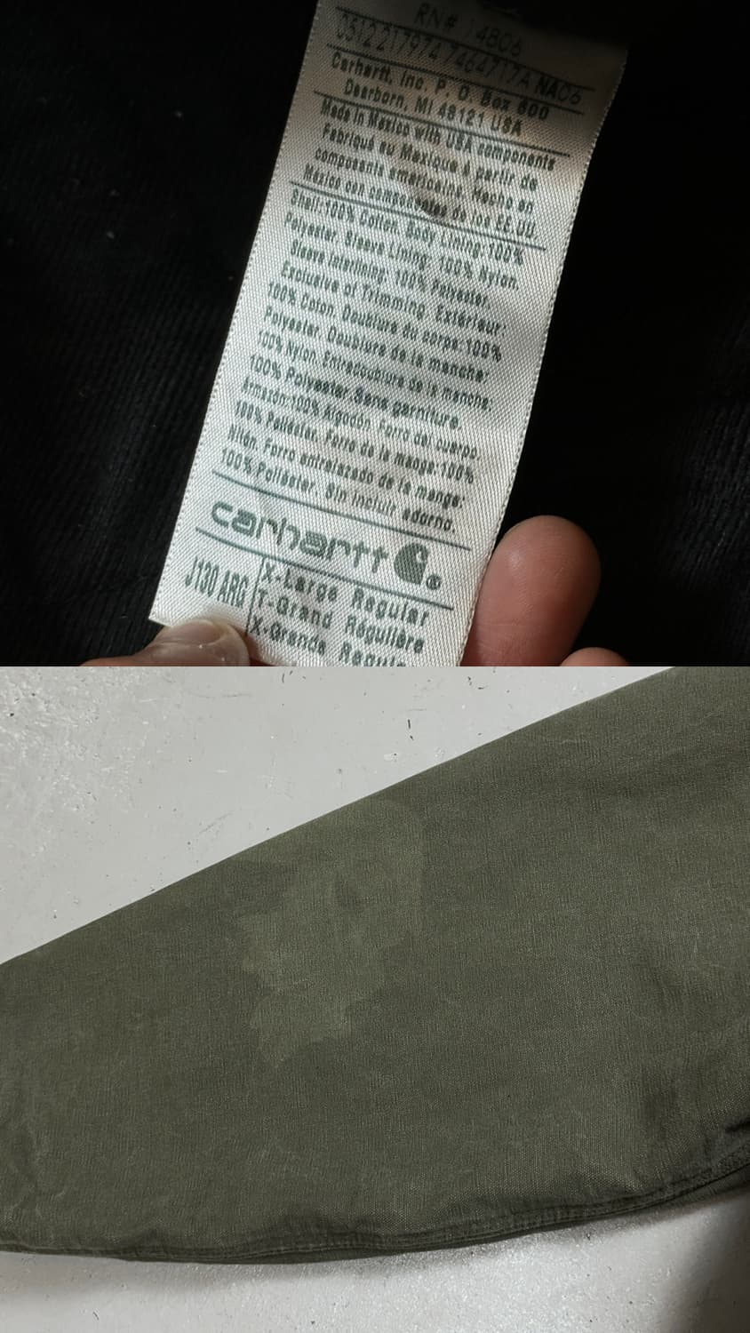 OG 칼하트 J130 액티브 자켓 ARG 칼하트 모스그린 자켓 상품이미지9