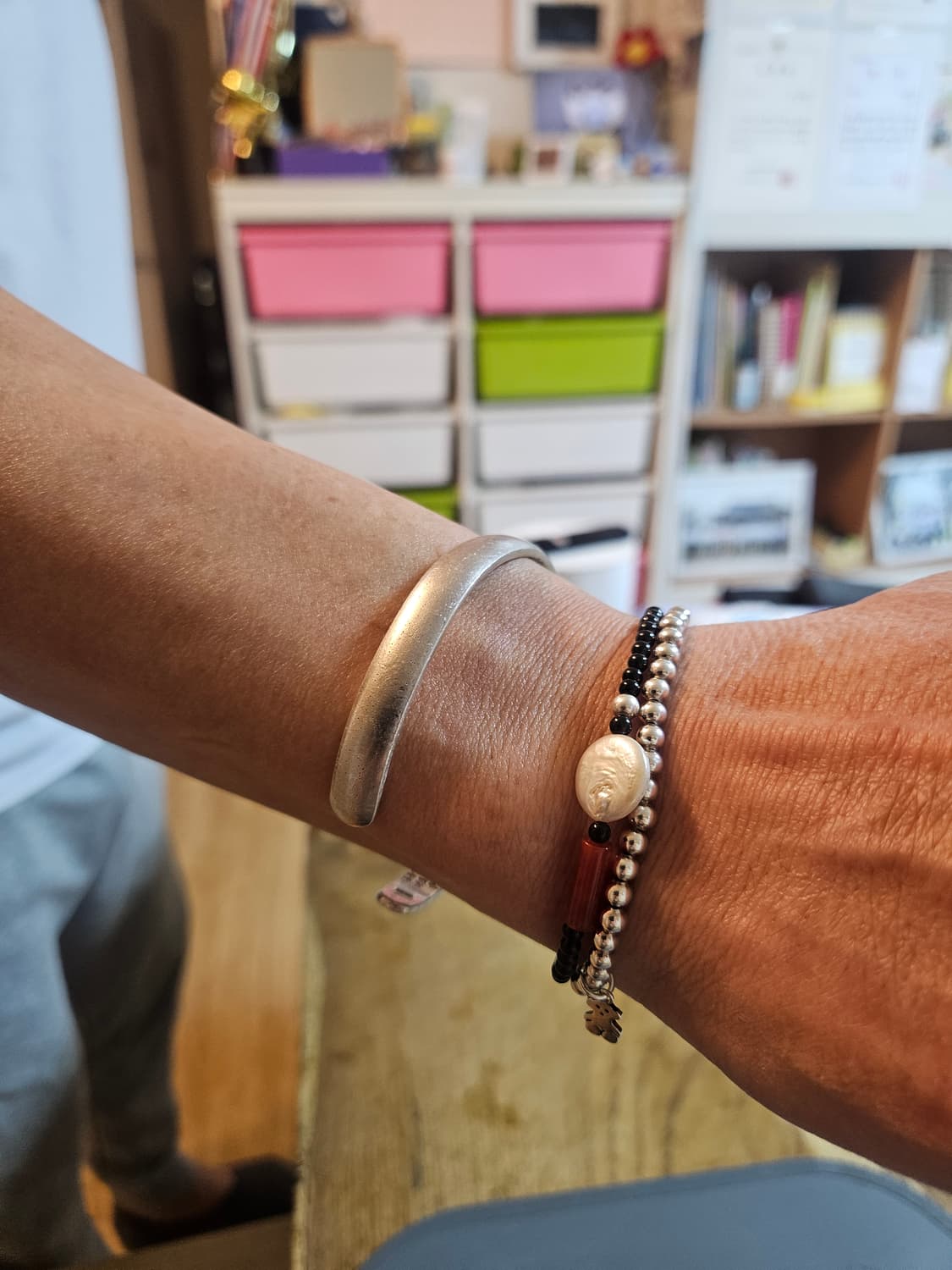 반야심경 각인 뱅글 팔찌 폭 8mm 상품이미지4