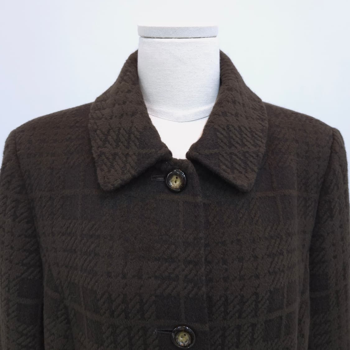 Addenda by RENOWN 울 100% 체크 하프코트 상품이미지2