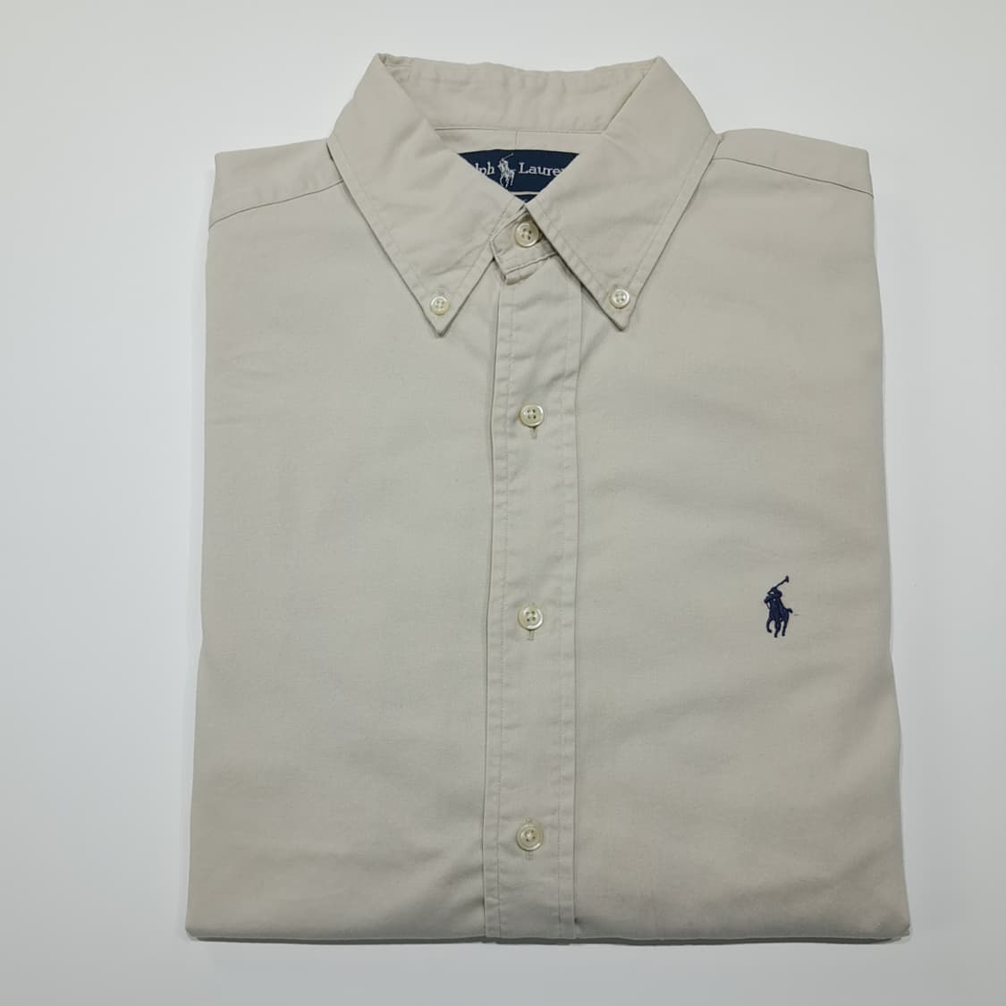 CK154 M 폴로 90s 미국판 치노트윌 라이트베이지 셔츠 남방 상품이미지8