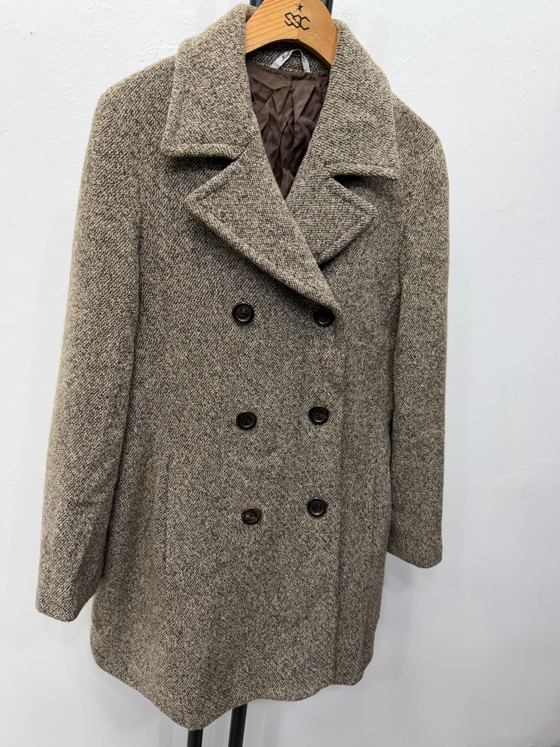 정품) PRISMA 프리스마 헤링본 더블 버튼 코트 38(55-66) 상품이미지2