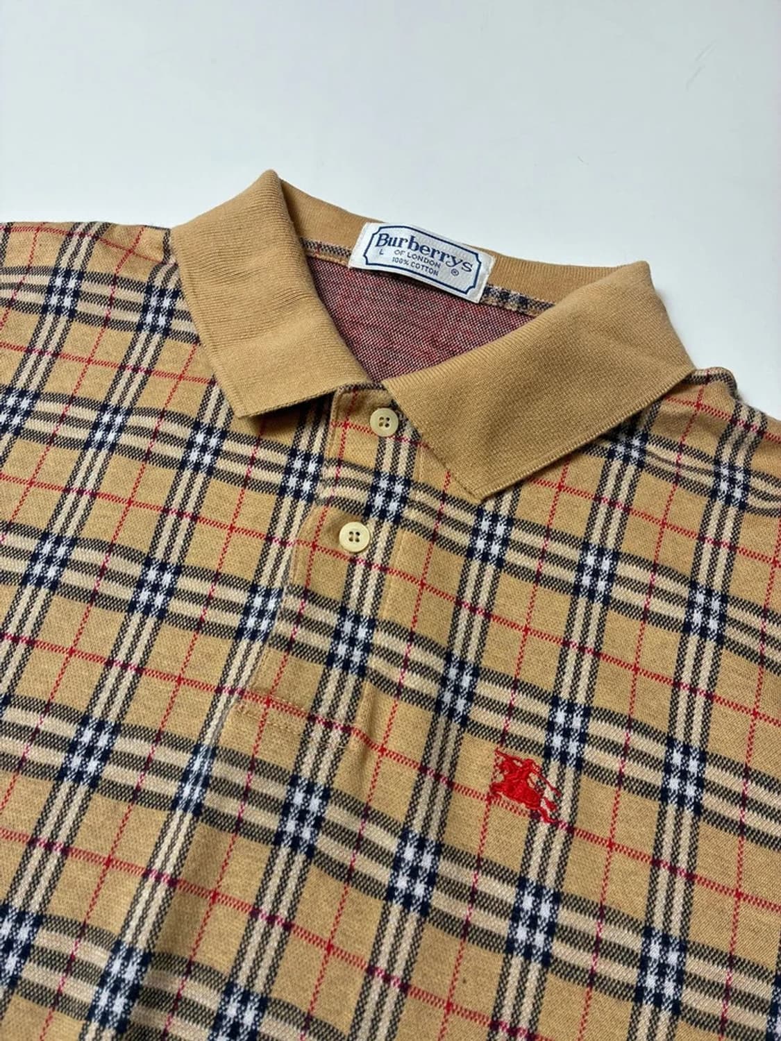 버버리 90's 노바체크 카라 반팔 티셔츠 PN8582 상품이미지3