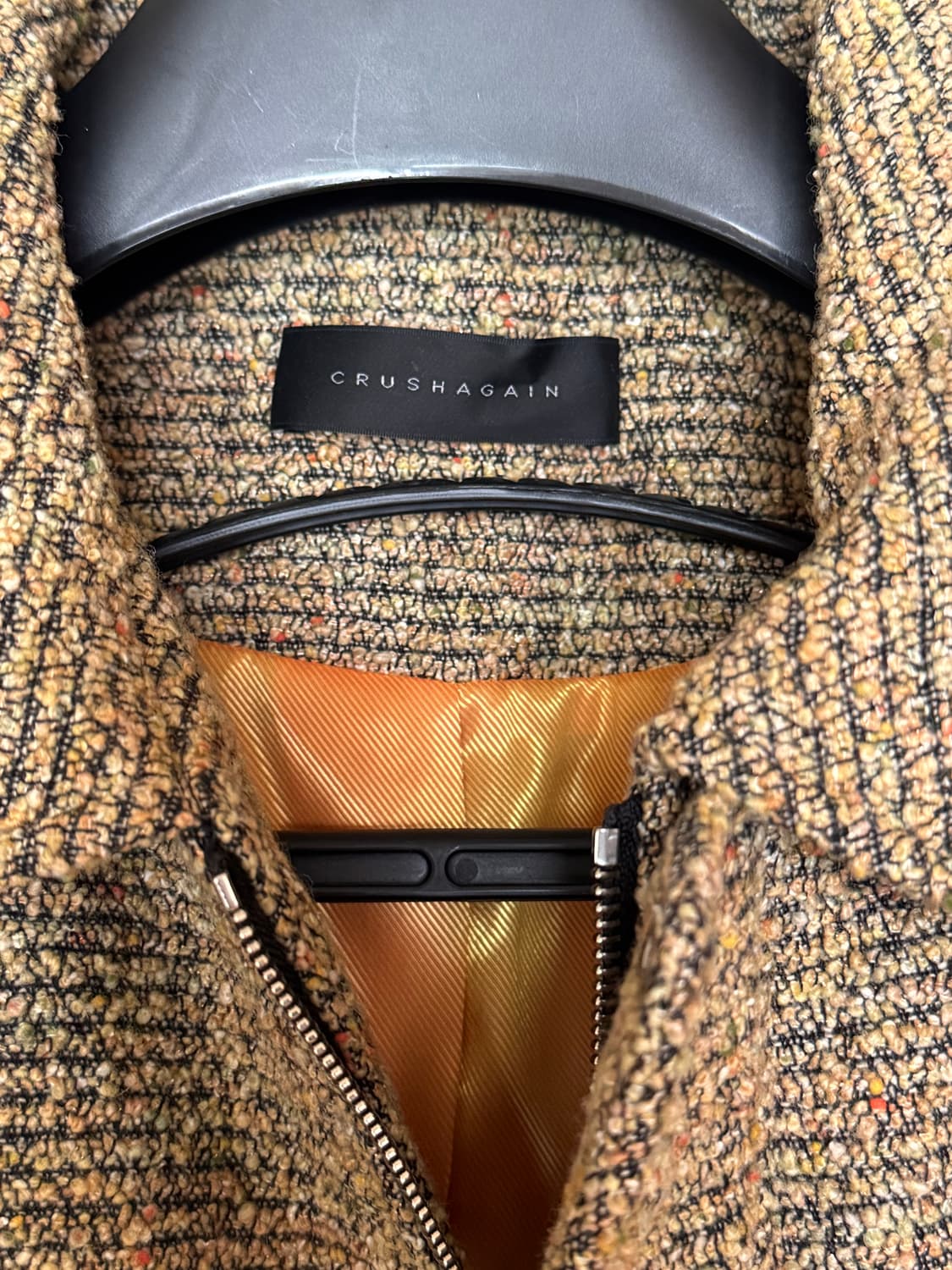 Crushagain 크러쉬 어게인 yellow tweed 붐버 자켓 상품이미지3