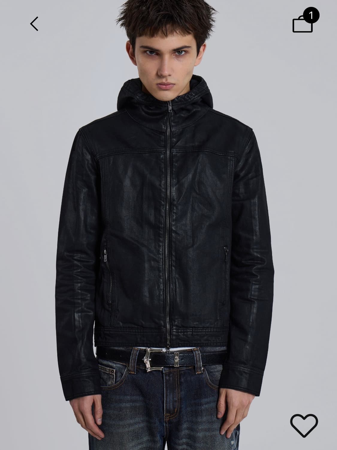 Jaded London Black Bedrock Waxed Hooded  상품이미지1