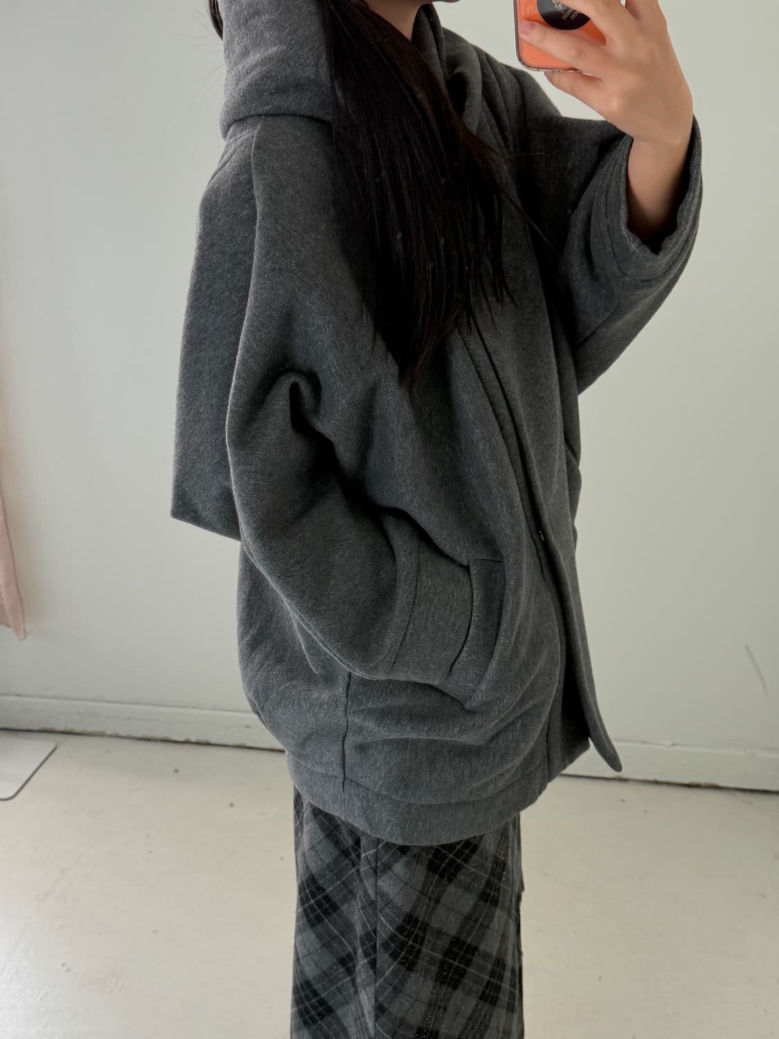 일본빈티지 그레이 기모 자켓 상품이미지3