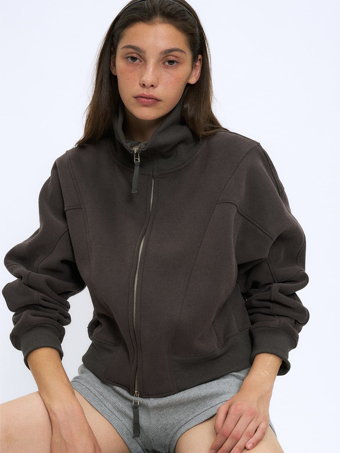 파르티멘토 라인 저지 트랙 져지_차콜 그레이 상품이미지4