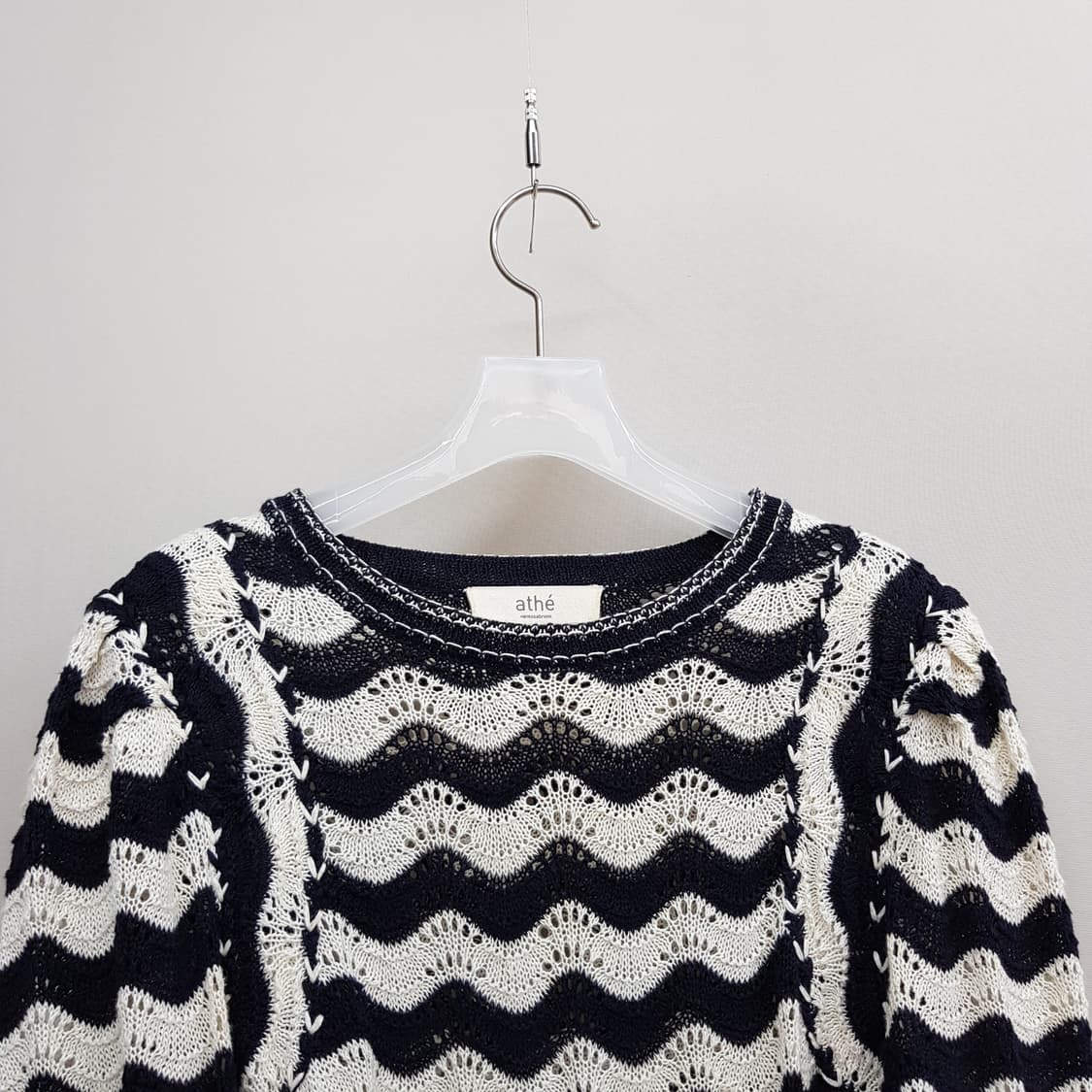 아떼 2021 파도패턴 크로셰 니트 S사이즈 상품이미지2