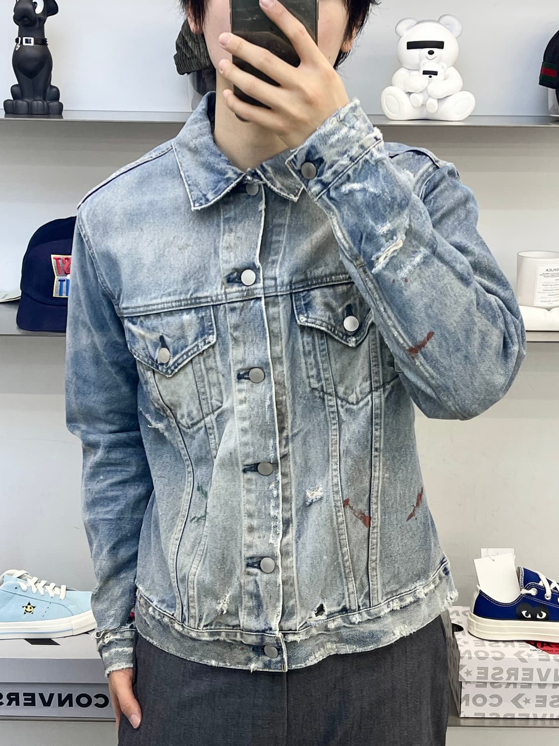 존 엘리엇 19s/s 디스트레스드 페인티드 자켓 상품이미지2