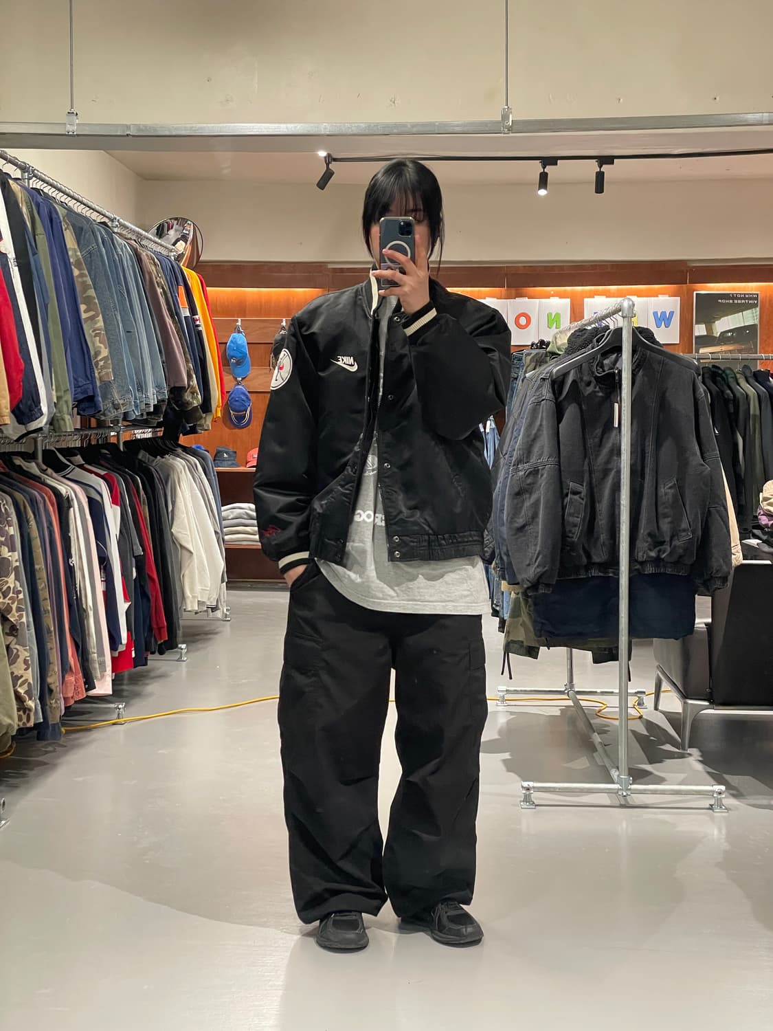 90‘s 나이키 빅로고 베이스볼 자켓   상품이미지3