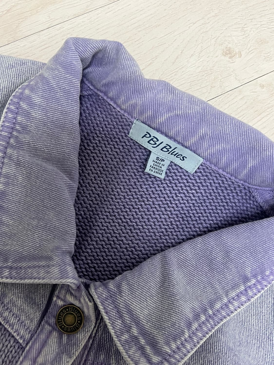 PBJ blues 데님 스웨터 자켓 퍼플 상품이미지2