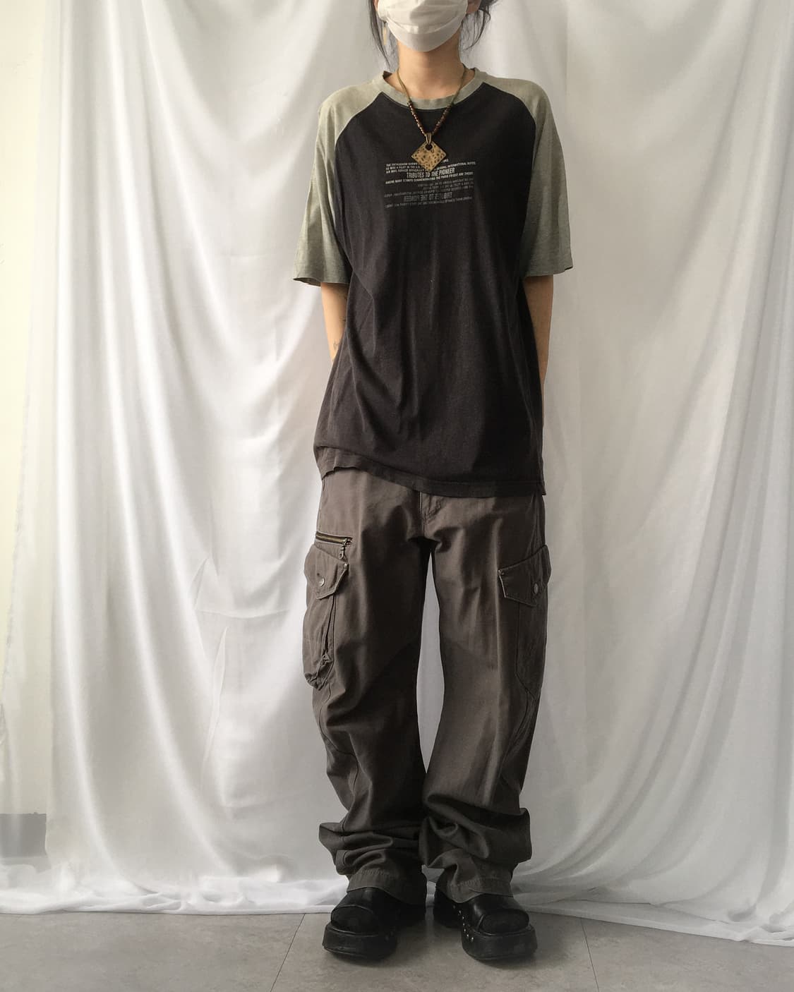 Lettering printing raglan t shirt 상품이미지8