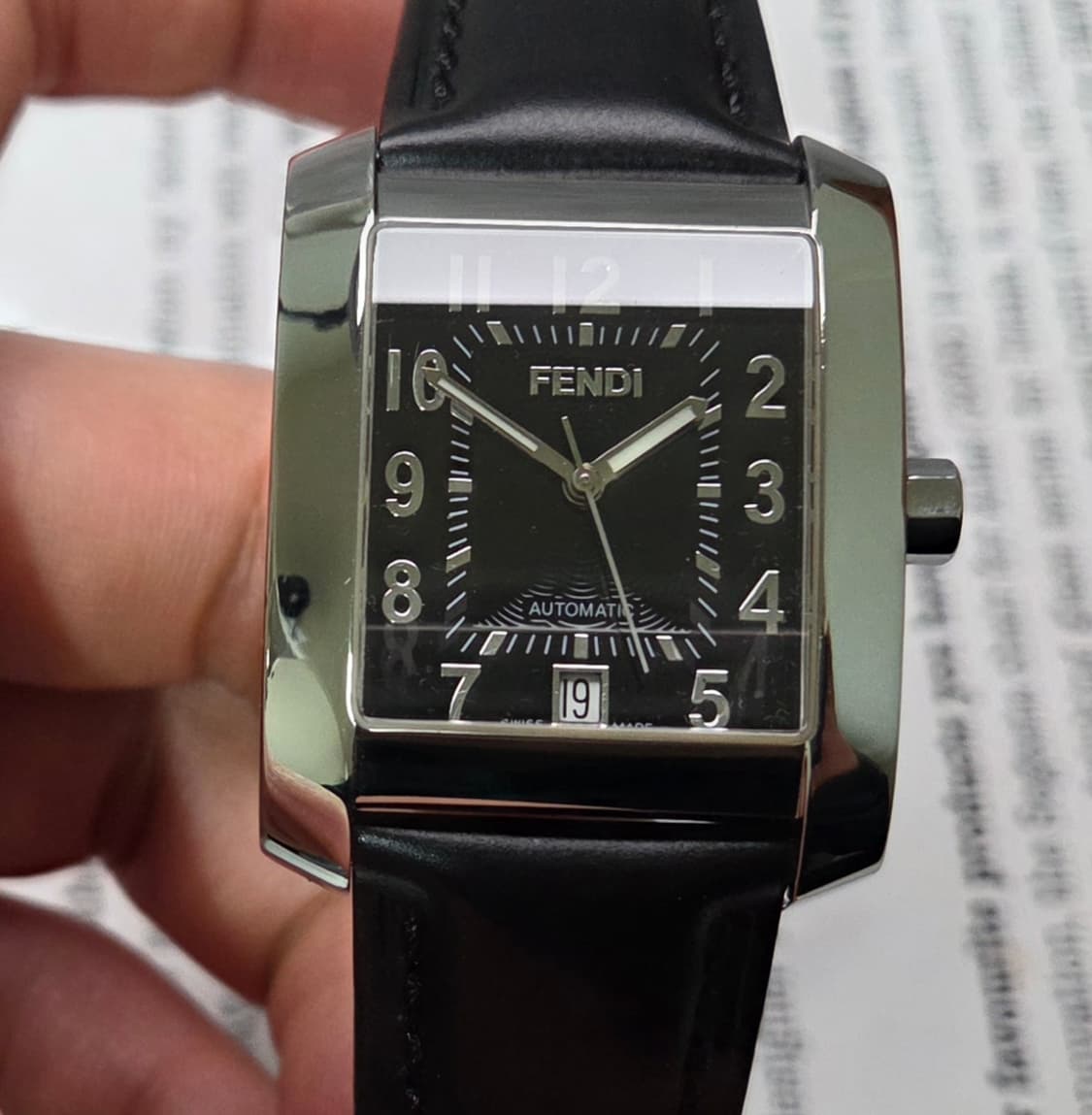 명품 펜디 7400G 사각탱크 블랙 기요쉐 다이얼 오토매틱  상품이미지2