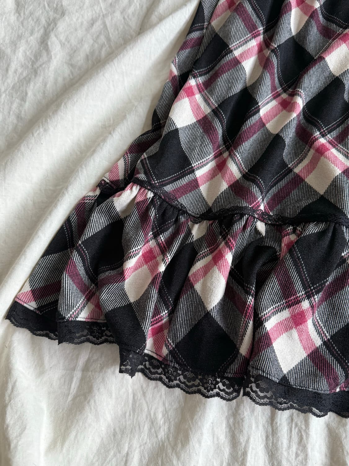 체리핑크 캐캐체 체크 미니 원피스 상품이미지8