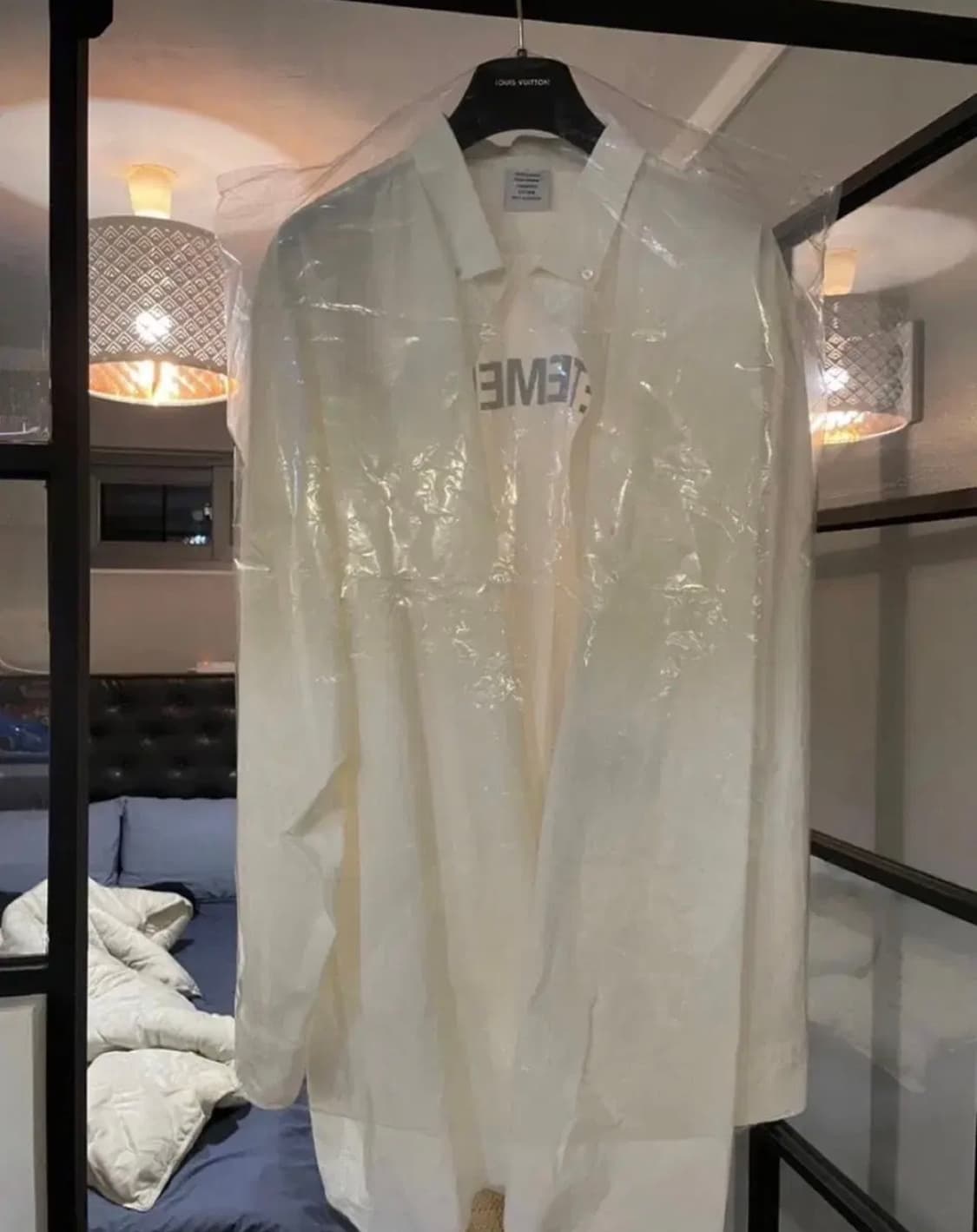 [미개봉 새상품] 베트멍 백로고 포플린 오버사이즈 셔츠 화이트 M 상품이미지3