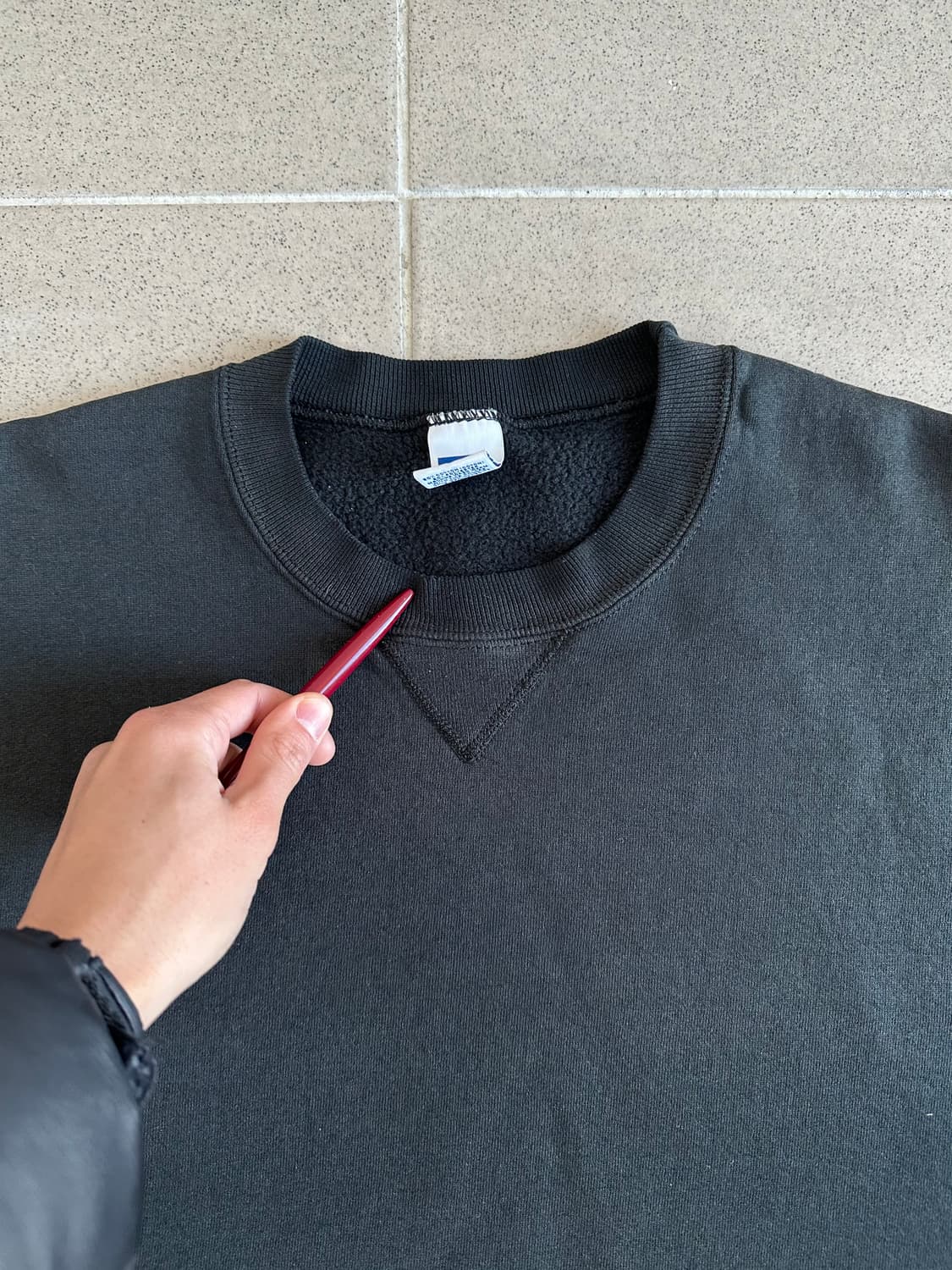 90s 빈티지 러셀 스웻셔츠 블랙 L 상품이미지6