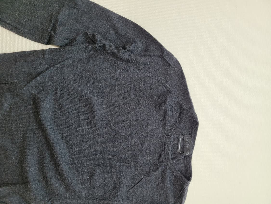 자라 ZARA 남자 엑스트라파인 울 니트 105 다크그레이 상품이미지3