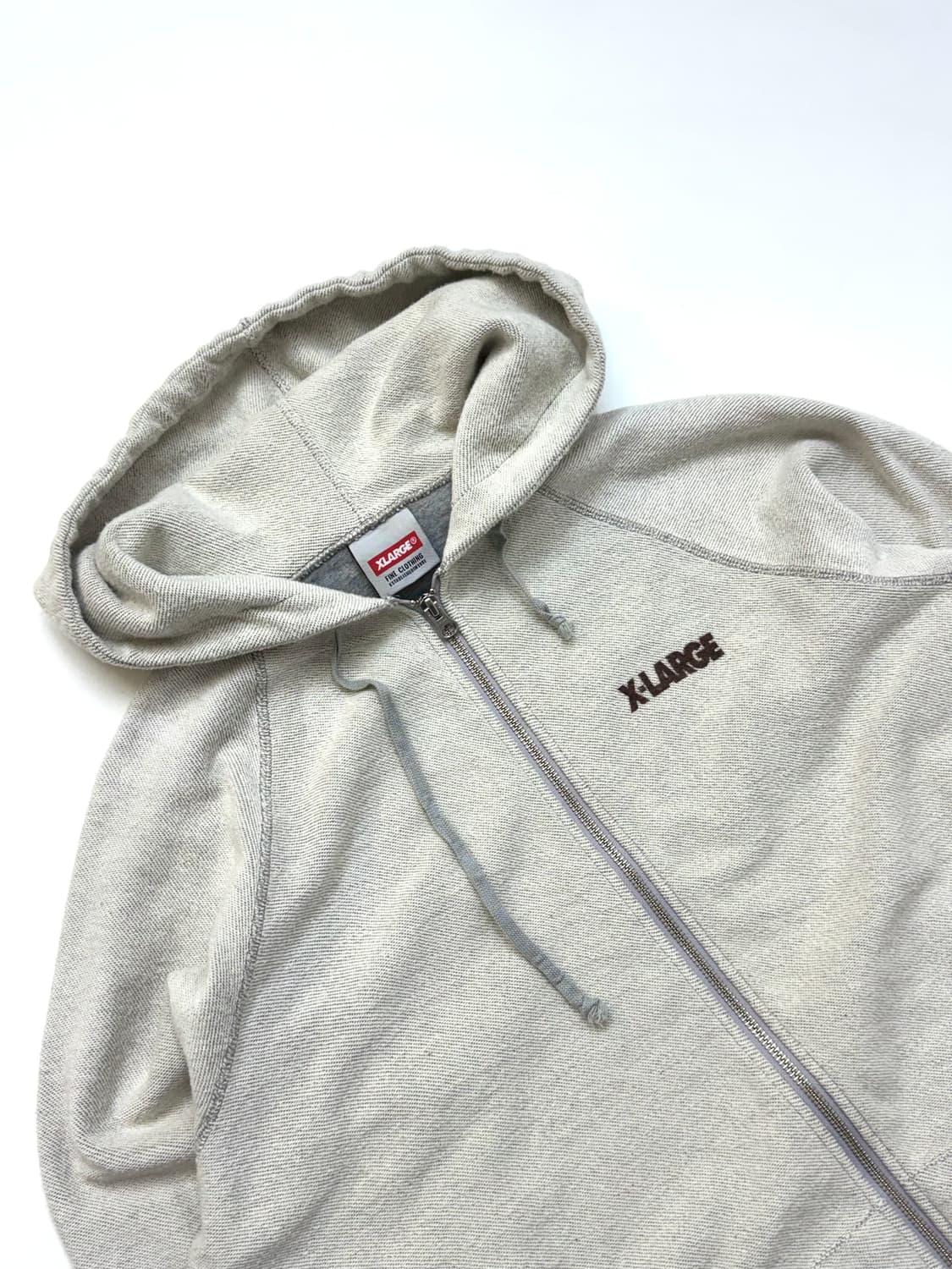 X-LARGE 엑스라지 그레이 컬러 오버록 디테일 투웨이 후드집업 상품이미지2