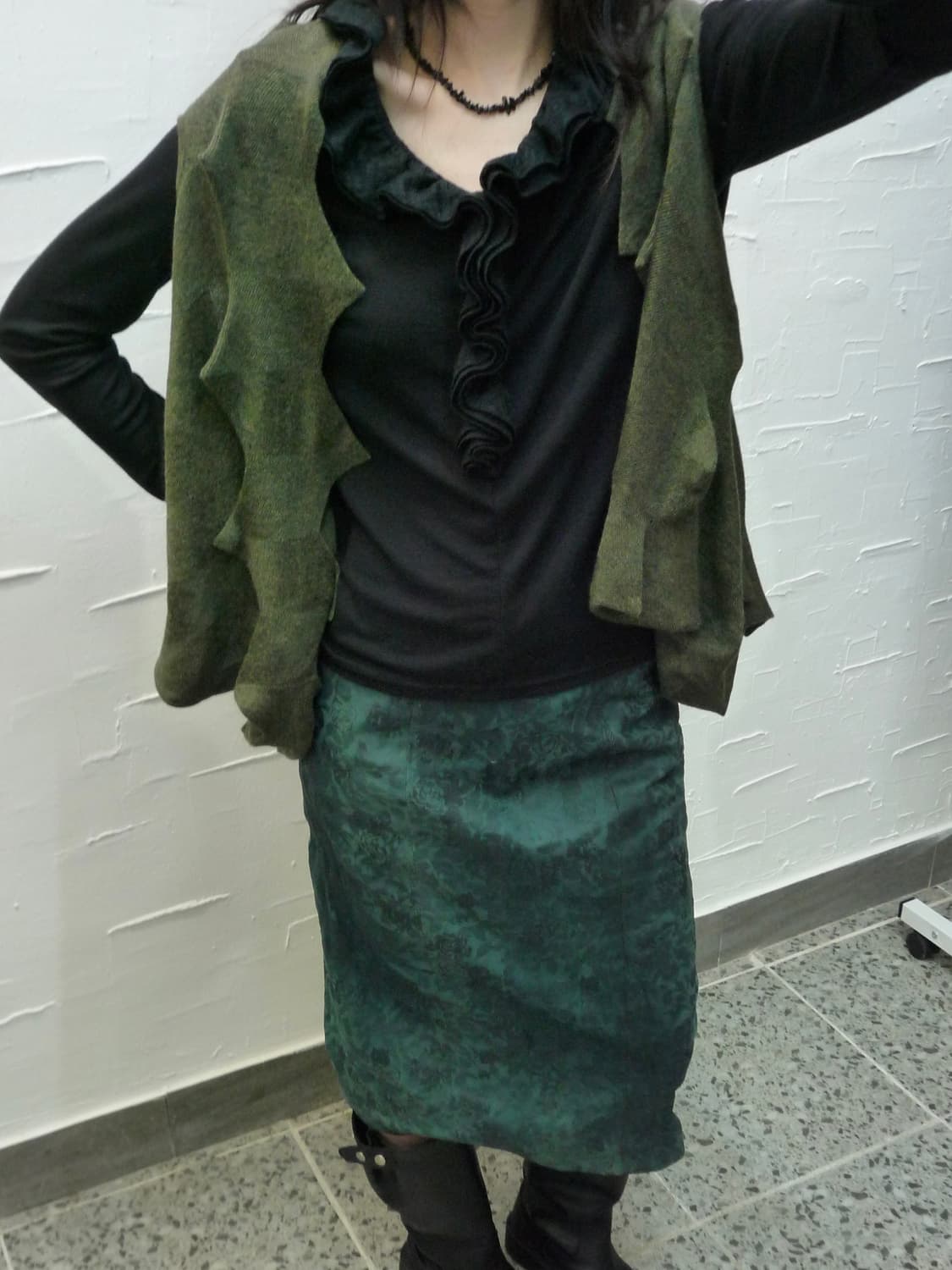 Frill black long sleeve 상품이미지3