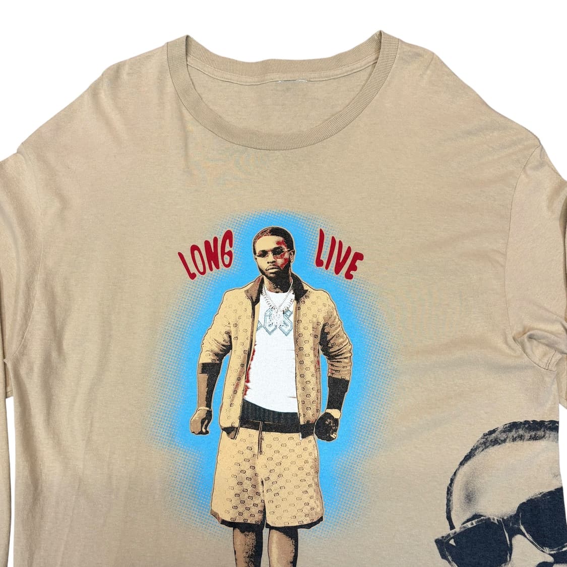 (2XL) 팝 스모크 프린팅 롱 슬리브 상품이미지2