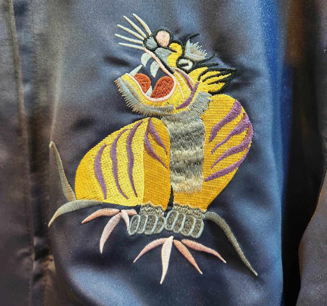 12DEAN 블랙라벨 타이거 자수 네이비 스카잔 상품이미지3