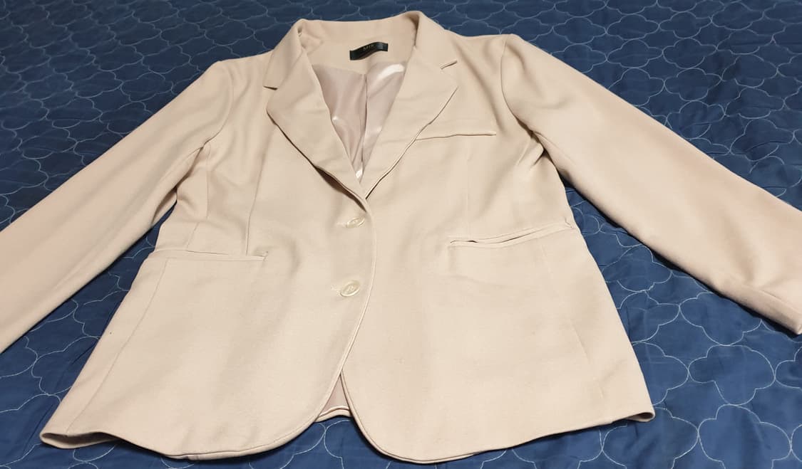 MIX 울100% 핸드메이드 블레이저 자켓 아이보리 (M) 상품이미지1