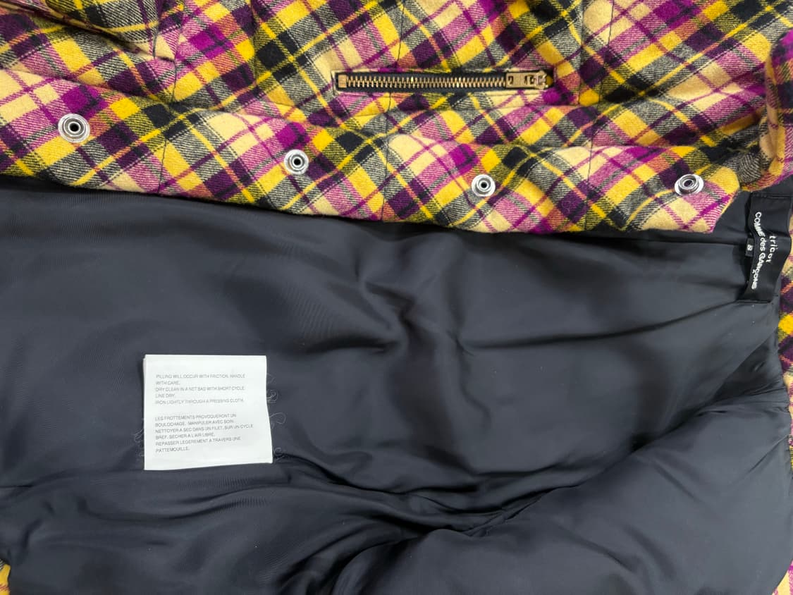 Tricot comme des garcons 체크 울 숏자켓 상품이미지3