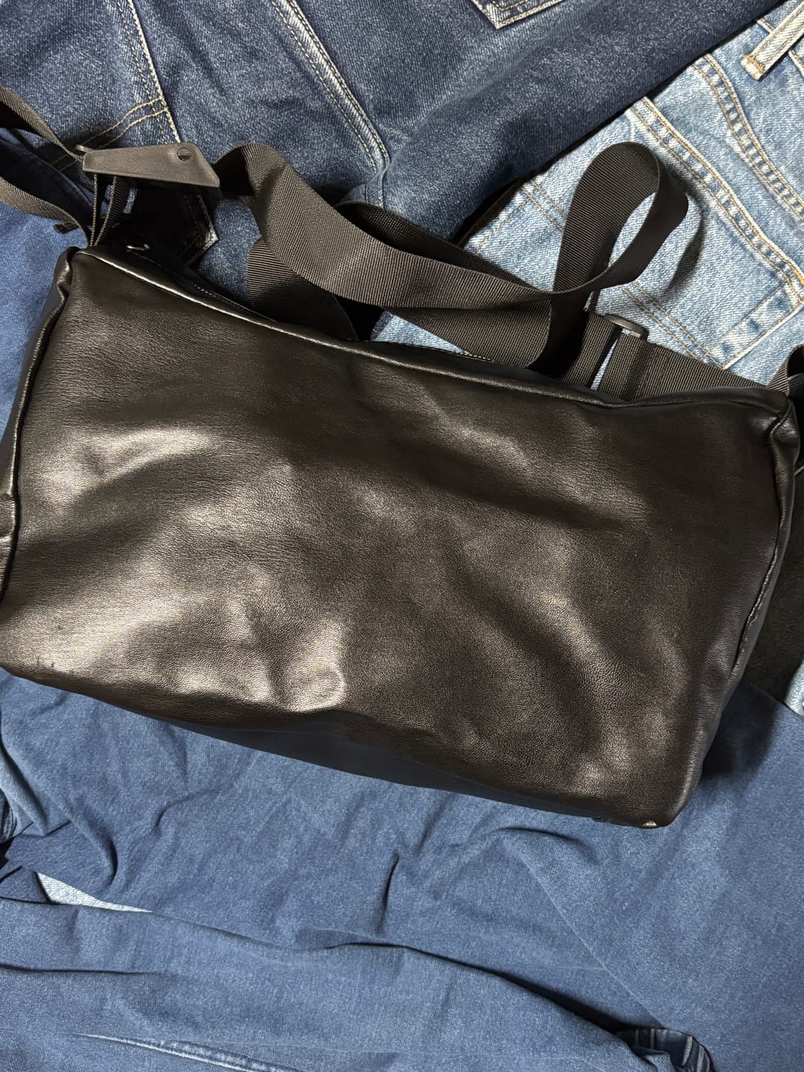 basic black leather bag 상품이미지4