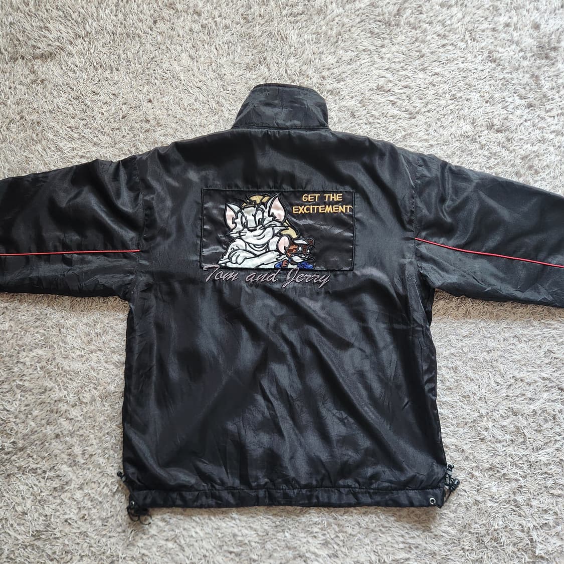 ✨ 톰과 제리 자수 바람막이 자켓 M — 빈티지 스트릿 감성 상품이미지3