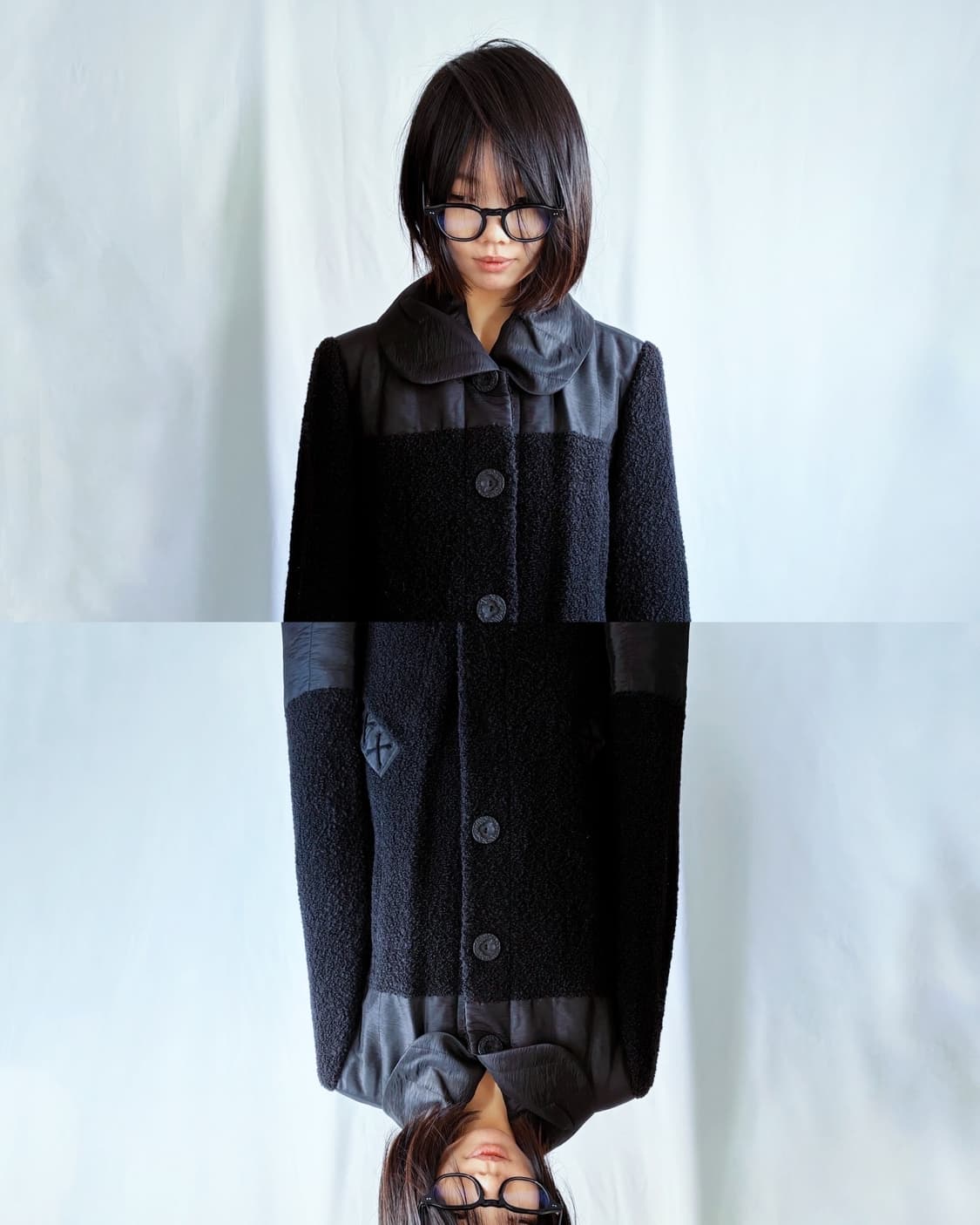 Wool&padding mix floral button coat 상품이미지2